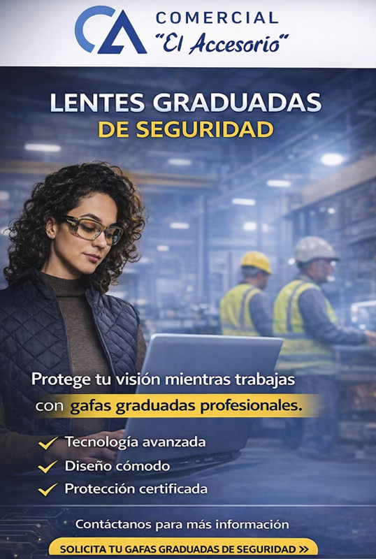 Lentes graduadas de seguridad: protección visual adaptada a cada trabajador